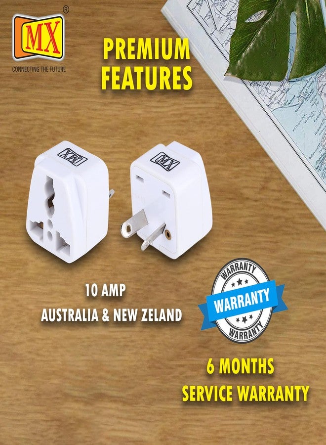 ام كي محول قابس من الهند إلى أستراليا من النوع الأول، محول سفر عالمي لأستراليا والصين ونيوزيلندا، قابس ذو دبابيس متقاطعة، عبوة من 3 قطع (MX-3014) - Image 5